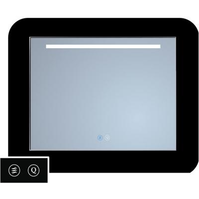 Spiegel Sanicare TuTTi 75 cm met LED 1 Horizontale Strook en Spiegelverwarming met Lijst Mat Zwart Spiegel Sanicare TuTTi 75 cm met LED 1 Horizontale Strook en Spiegelverwarming met Lijst Mat Zwart