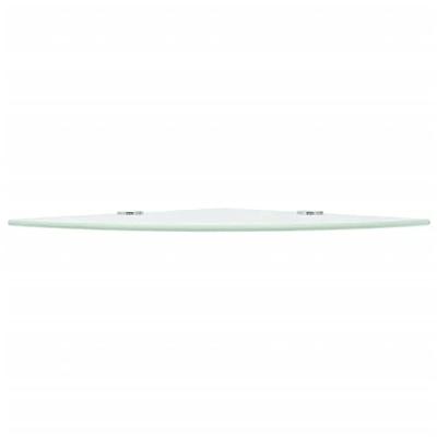 Hoekschap met chromen dragers 25x25 cm glas wit