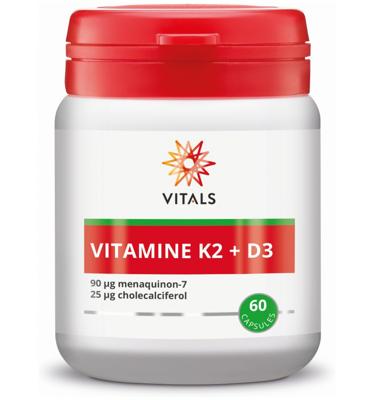 Vitals Vitamine K2 + D3 - 60 vegan softgels