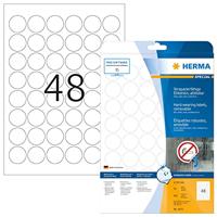 Etiket herma 4571 30mm rond folie wit 960st - thumbnail