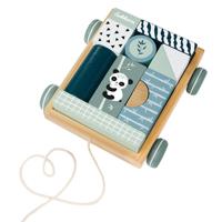 Eichhorn houten blokkenwagen panda - thumbnail