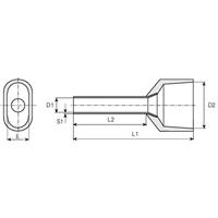 Vogt Verbindungstechnik 470914D Dubbele adereindhulzen 16 mm² Deels geïsoleerd Ivoor 100 stuk(s) - thumbnail