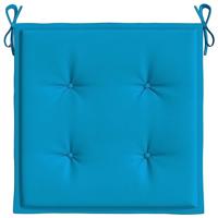 VidaXL Tuinstoelkussens 2 st 50x50x3 cm stof blauw - thumbnail