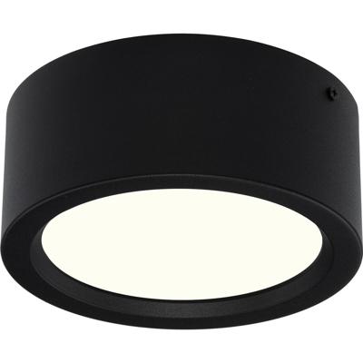 LED Downlight - Opbouw Rond Hoog 15W - Natuurlijk Wit 4200K - Mat Zwart Aluminium - Ø180mm