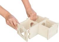 TRIXIE KNAAGDIERHUIS 3 KAMERS ONBEHANDELD HOUT NATUREL 30X30X12 CM - thumbnail