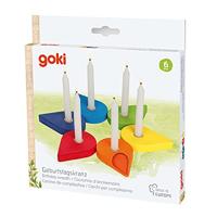 Goki houten verjaardagskrans kandelaars, 6dlg. - thumbnail