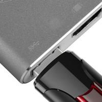 SilverStone SST-EP08C - Adapter USB 3.1 Type C naar HDMI 4K/USB Type C/USB Type A, koolstofgrijs - thumbnail