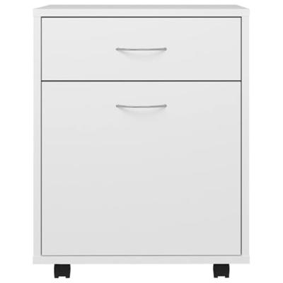 VidaXL Rolkast 45x38x54 cm bewerkt hout wit