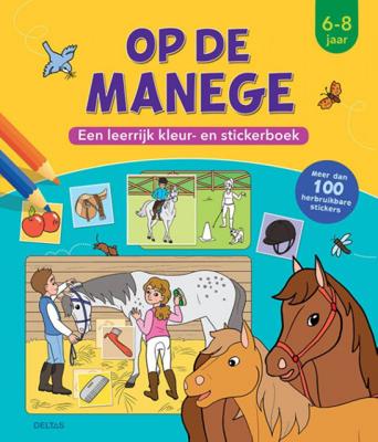Op de manege, Kleur en stickerboek maat:-leeg-