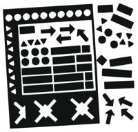 Magneet legamaster symbolen 10 mm zwart ass - thumbnail