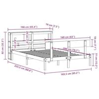 Bedframe zonder matras massief grenenhout 160x200 cm - thumbnail