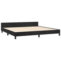 Bedframe zonder matras 200x200 cm fluweel zwart - thumbnail
