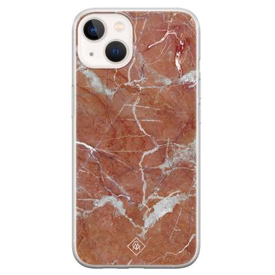 iPhone 13 mini siliconen hoesje - Marble sunkissed