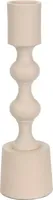 Kandelaar metaal rond 4.5x15.5cm warm grey - thumbnail