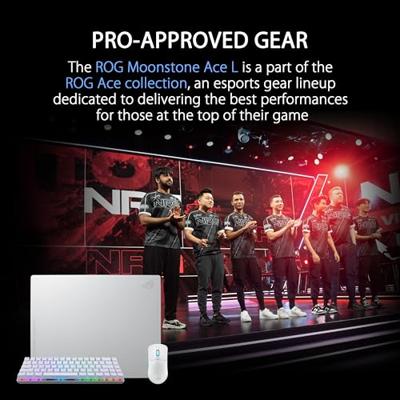 Asus ROG Moonstone Ace L Gaming muismat Antislip Wit
