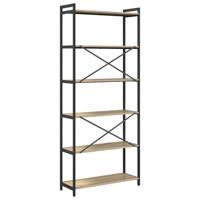 Boekenkast Sonoma eiken 80 x 30 x 188 cm Bewerkt hout - thumbnail