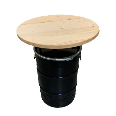 Olievat statafel 60L - Met houten blad - 60cm