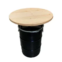 Olievat statafel 60L - Met houten blad - 60cm - thumbnail