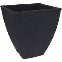 Nampook bloempot Ribbed Vase 40 x 42 cm kunststof antraciet - thumbnail