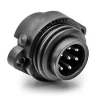 Amphenol C01630C00610012 Ecomate Male Receptacle 6+PE Soldeer | Silver Plated | Zwart - thumbnail