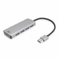 ACT AC6121 USB-A Hub 3.0 | 4x USB-A | Zilver | Aluminium - thumbnail