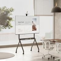 Maclean TV-standaard / trolley, camera plank, op wielen, 55-100", max. belasting 120kg/10kg plank, max. VESA 900x600, zwart, MC-114 B - thumbnail