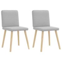 Eetkamerstoelen 2 st stof wolk grijs - thumbnail