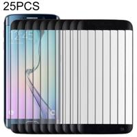 25 stuks voor Galaxy S6 Edge 0.2 mm 9H oppervlaktehardheid 3D gebogen oppervlak volledig scherm cover explosieveilige gehard glas film (zwart) - thumbnail