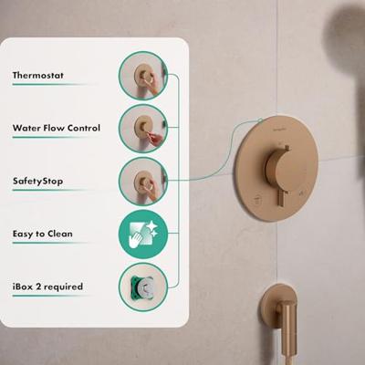 Hansgrohe Ecostat Comfort S inbouwthermostaat - 2 functies - brushed bronze (brons) 33715140