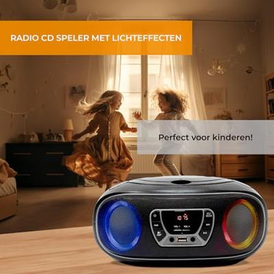 Denver TCL-212BT Radio/CD-speler VHF (FM) AUX, CD, USB, Bluetooth Sfeerverlichting Grijs - thumbnail
