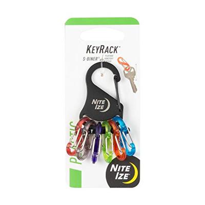 NITE Ize NI-KRK2-01-R6 Sleutelkarabijn Zwart, Bont 1 stuk(s)