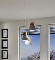 Eglo HanglampTarega 3-lichts betongrijs met hout - 95526 - thumbnail
