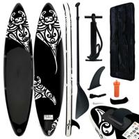 VidaXL Stand up paddleboardset opblaasbaar 305x76x15 cm zwart - thumbnail