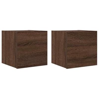 Tv-wandmeubelen 2 st 30,5x30x30 cm bruineikenkleurig