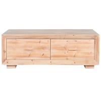 Hoofdtafel Home ESPRIT Natuurlijk Sparrenhout Hout MDF 130 x 70 x 46 cm - thumbnail
