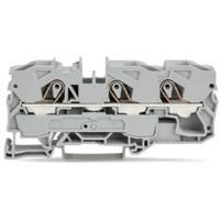 WAGO 2010-1309 Doorgangsklem 3-etages 10 mm Push-In-klem Lichtgrijs 25 stuk(s) - thumbnail