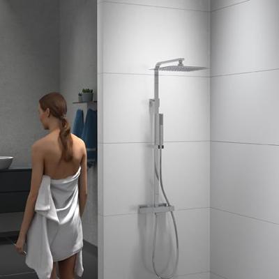 Schutte SUMBA hoofddouche set met thermostatische mengkraan | chroom
 - 60049 60049 - thumbnail