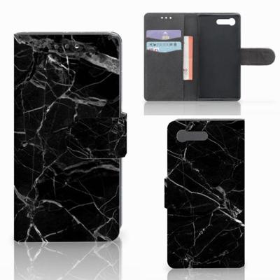 Sony Xperia X Compact | Bookcase | Marmer Zwart - Origineel Cadeau Vader