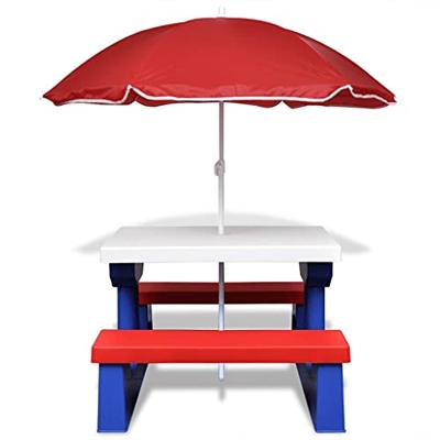 Kinderpicknicktafel met parasol