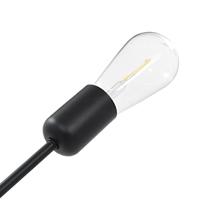 Plafondlamp met filament peren 2 W E27 zwart - thumbnail