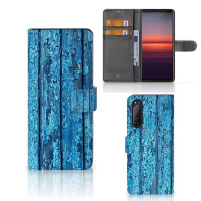Sony Xperia 5II | Book Style Case | Wood Blue Sony Xperia 5II | Book Style Case | Wood Blue
