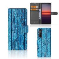 Sony Xperia 5II | Book Style Case | Wood Blue - thumbnail
