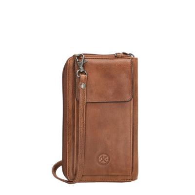 Hide & stitches paint rock telefoontasje-Cognac