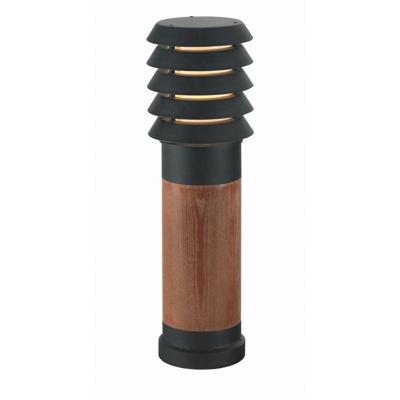 Franssen Landelijke terraslampSelhalm 49cm zwart met hout - 3277