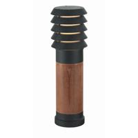 Franssen Landelijke terraslampSelhalm 49cm zwart met hout - 3277 - thumbnail