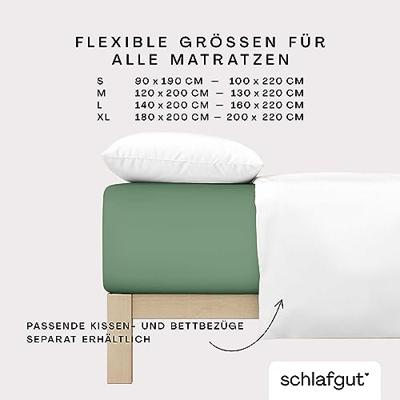 Schlafgut Schlafgut Pure Jersey Boxspring Hoeslaken M - 120x200 - 130x220 665 Green Mid - thumbnail