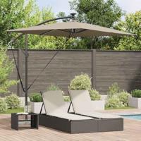 VidaXL Parasol taupe 294 x 200 x 270 cm polyester en aluminium - thumbnail