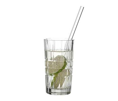 Leonardo Cioa glazen drinkrietjes 4 stuks + schoonmaakborstel Leonardo Cioa glazen drinkrietjes 4 stuks + schoonmaakborstel