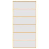 Schuifdeur 102,5x205 cm mat ESG-glas en aluminium goudkleurig - thumbnail