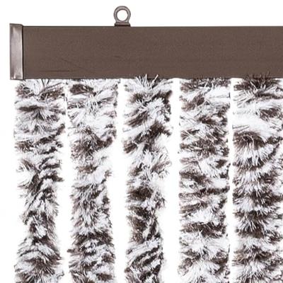 VidaXL Vliegengordijn 118x220 cm chenille bruin en beige